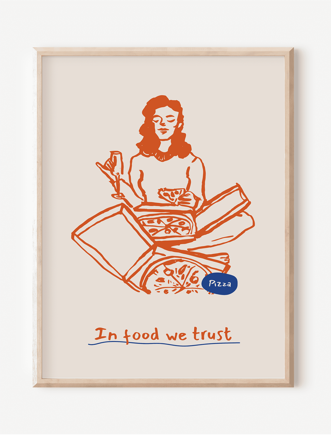 Pizza Çerçevesiz Poster