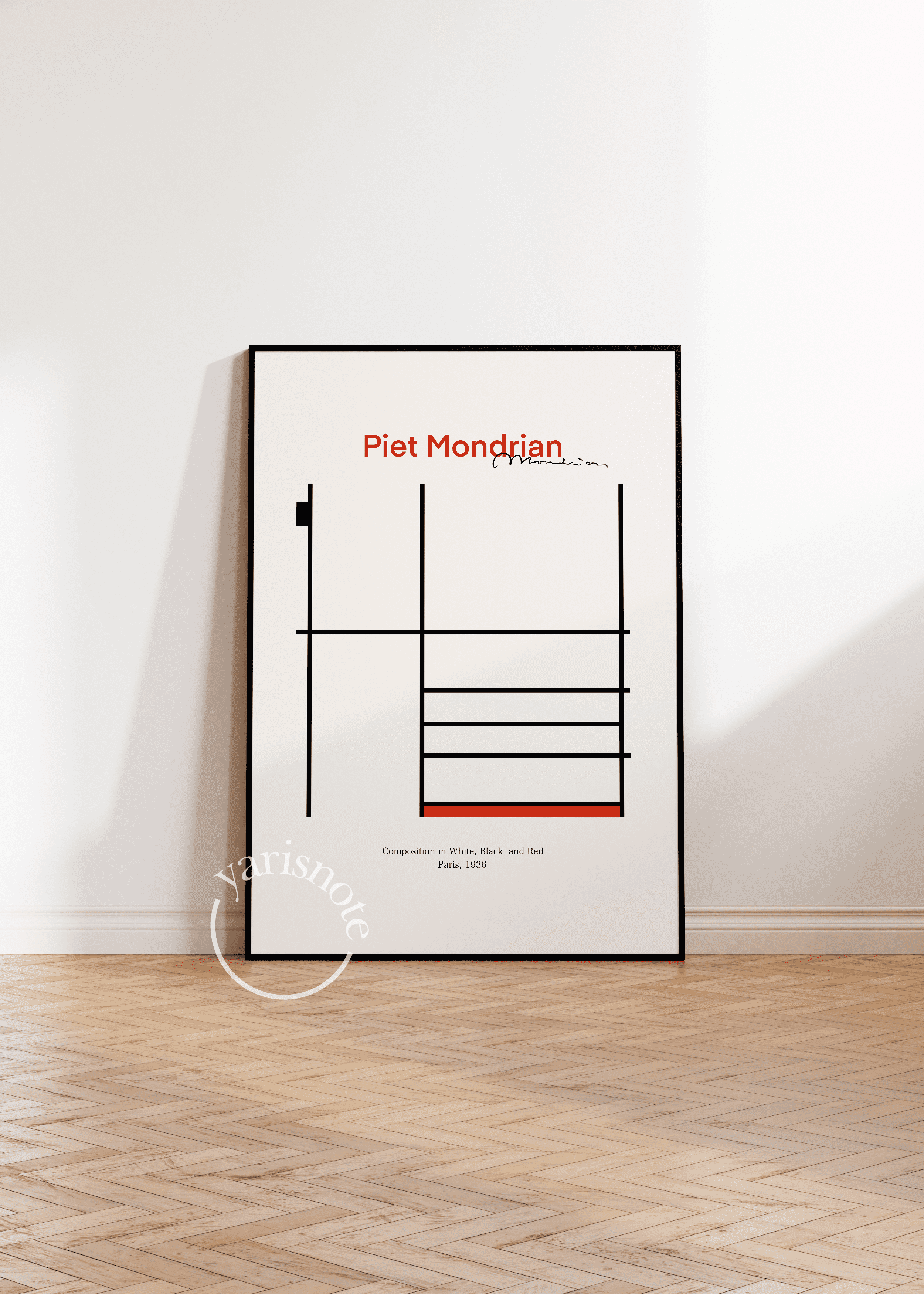 Piet Mondrian Çerçevesiz Poster