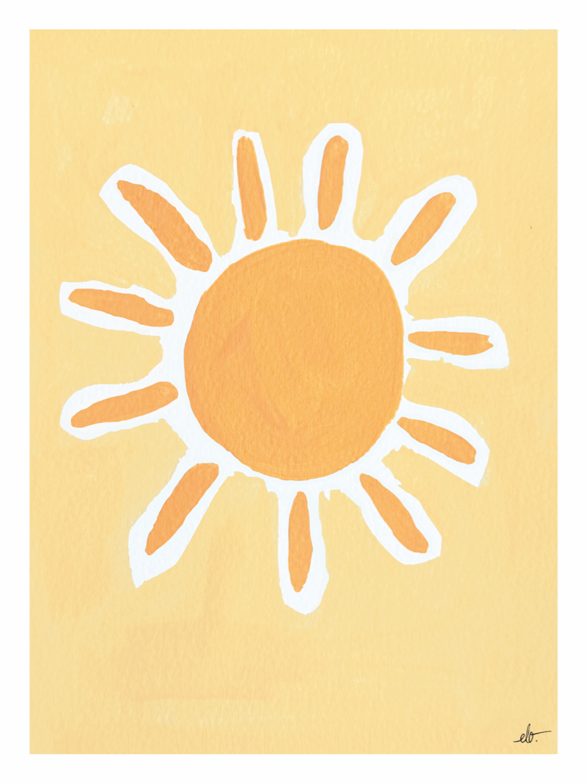 Güneş – Pastel Series Poster Baskı