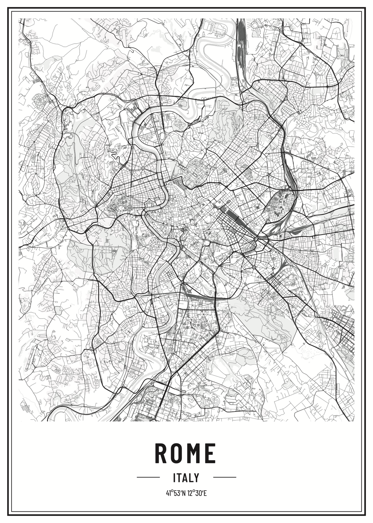 Roma Harita Poster Baskı
