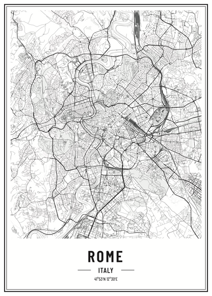 Roma Harita Poster Baskı