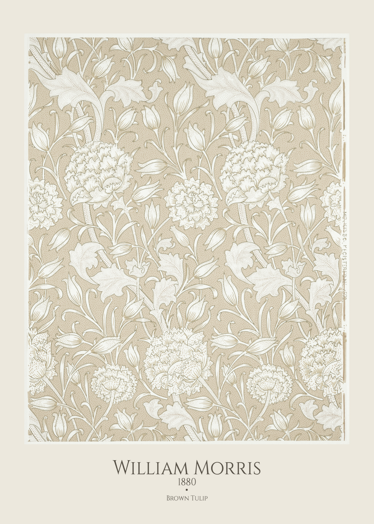 William Morris Brown Tulip Poster Baskı