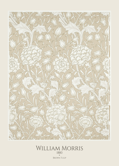 William Morris Brown Tulip Poster Baskı