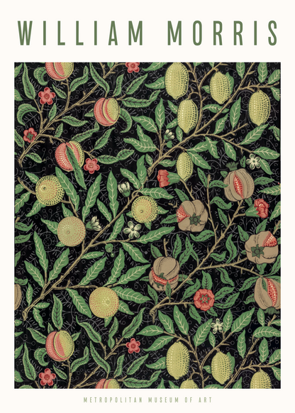 William Morris Fruit Poster | Meyve Desenli Sanat Baskısı