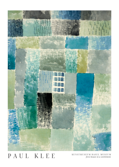 Paul Klee Yerleşimdeki İlk Ev Poster Baskı