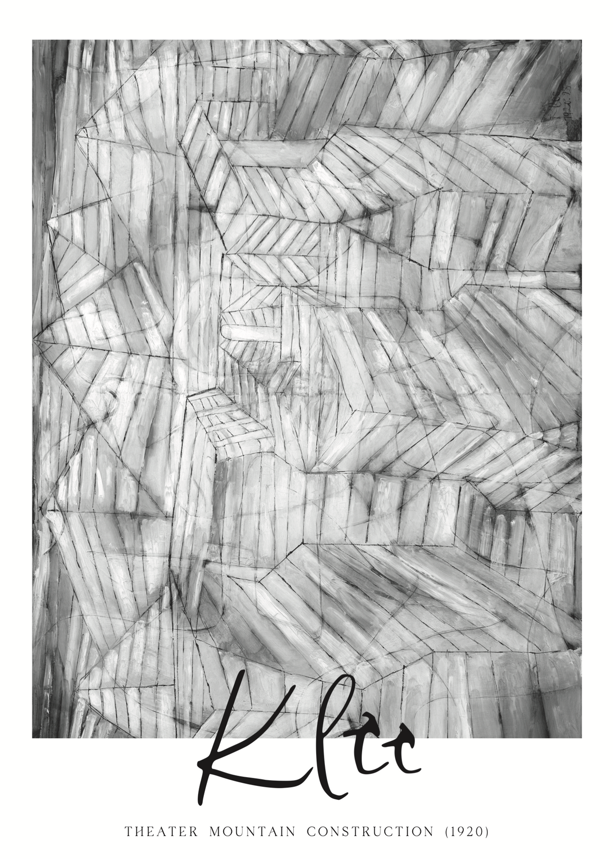 Klee - Theater Mountain Construction Poster Baskı