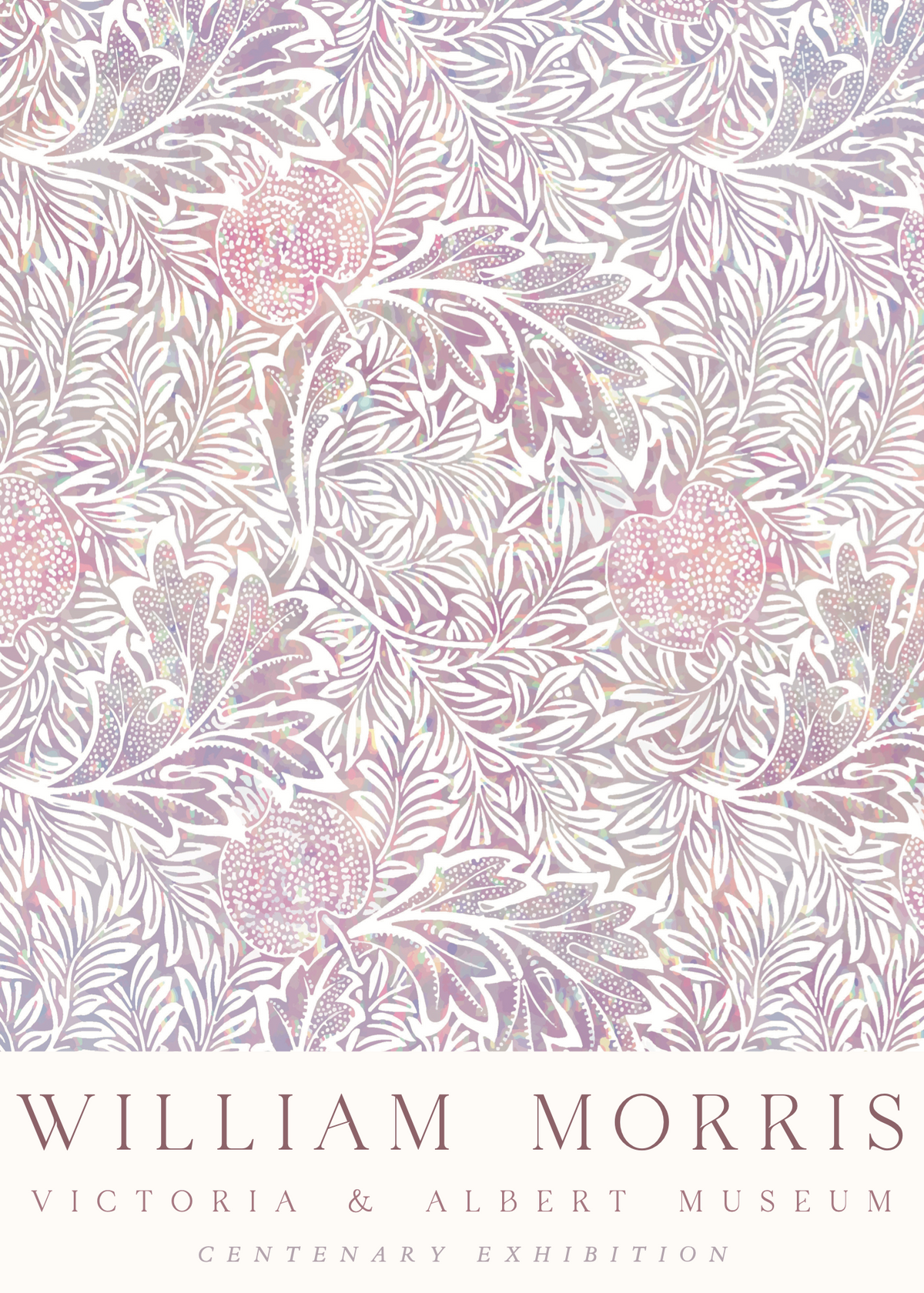 William Morris Centenary Pastel Floral Poster Baskı