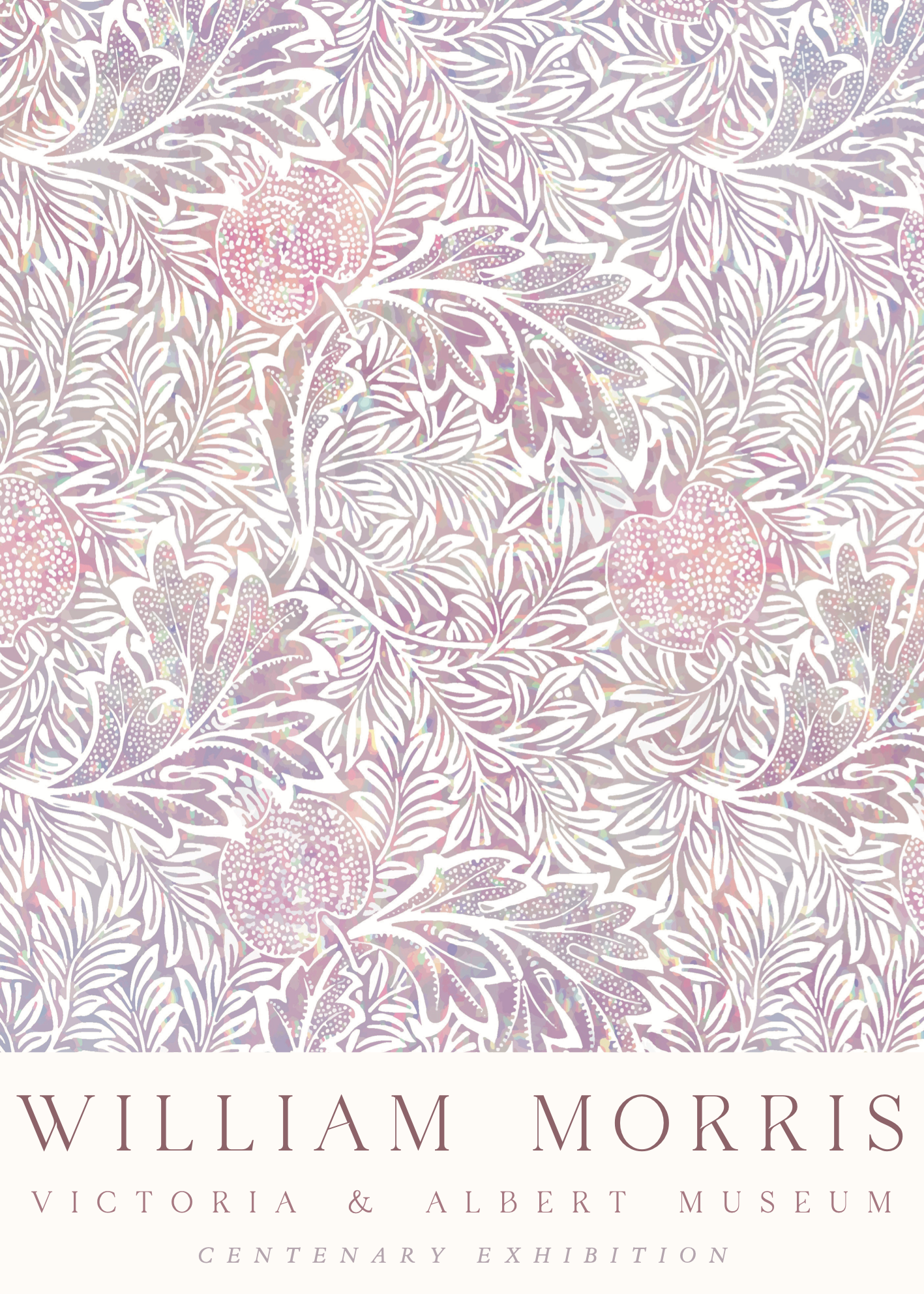 William Morris Centenary Pastel Floral Poster Baskı