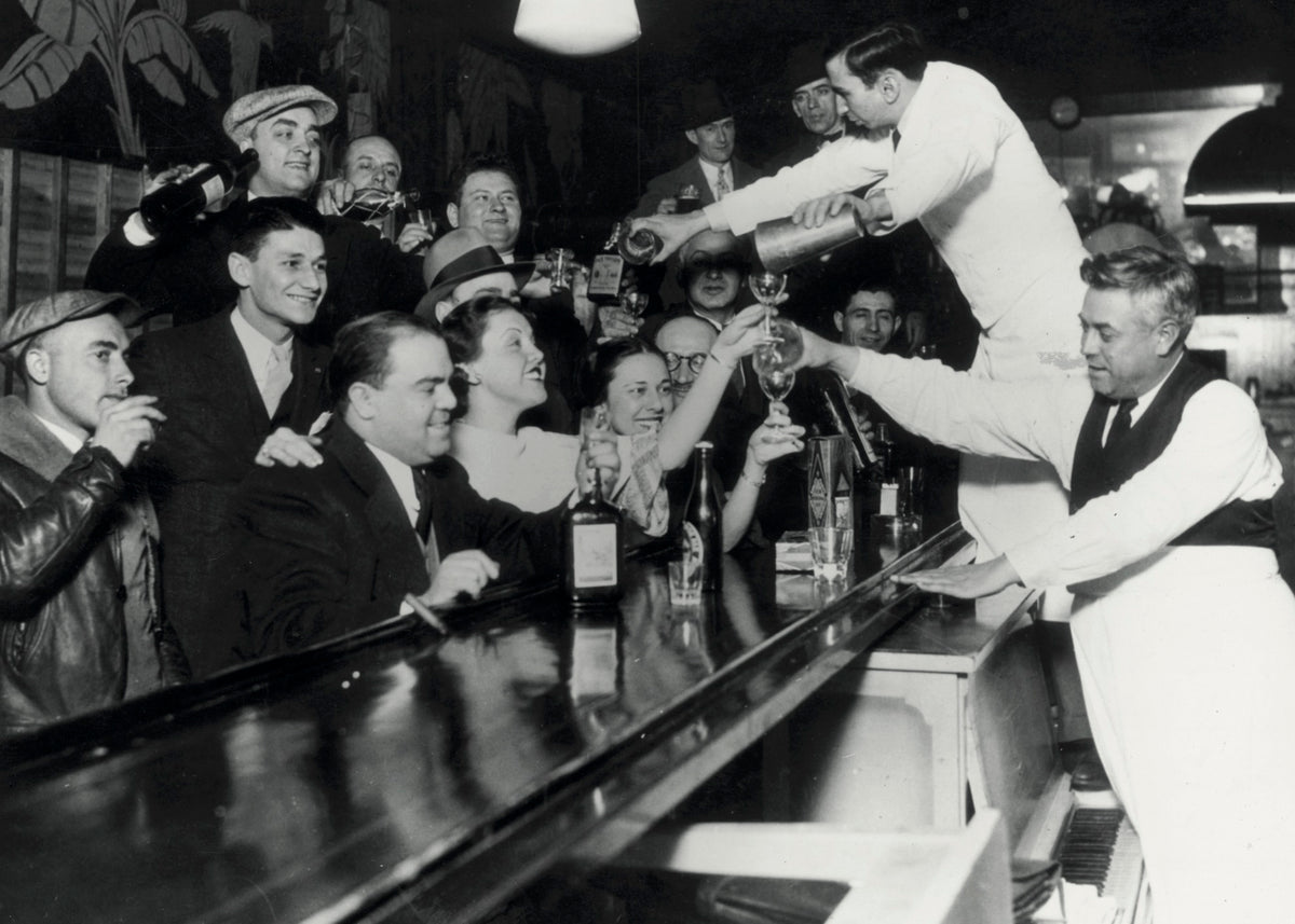 Vintage Bar Sahnesi Fotoğrafı Poster Baskı