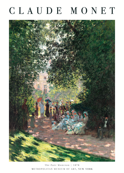 Claude Monet – The Parc Monceau (1878) Sanat Posteri