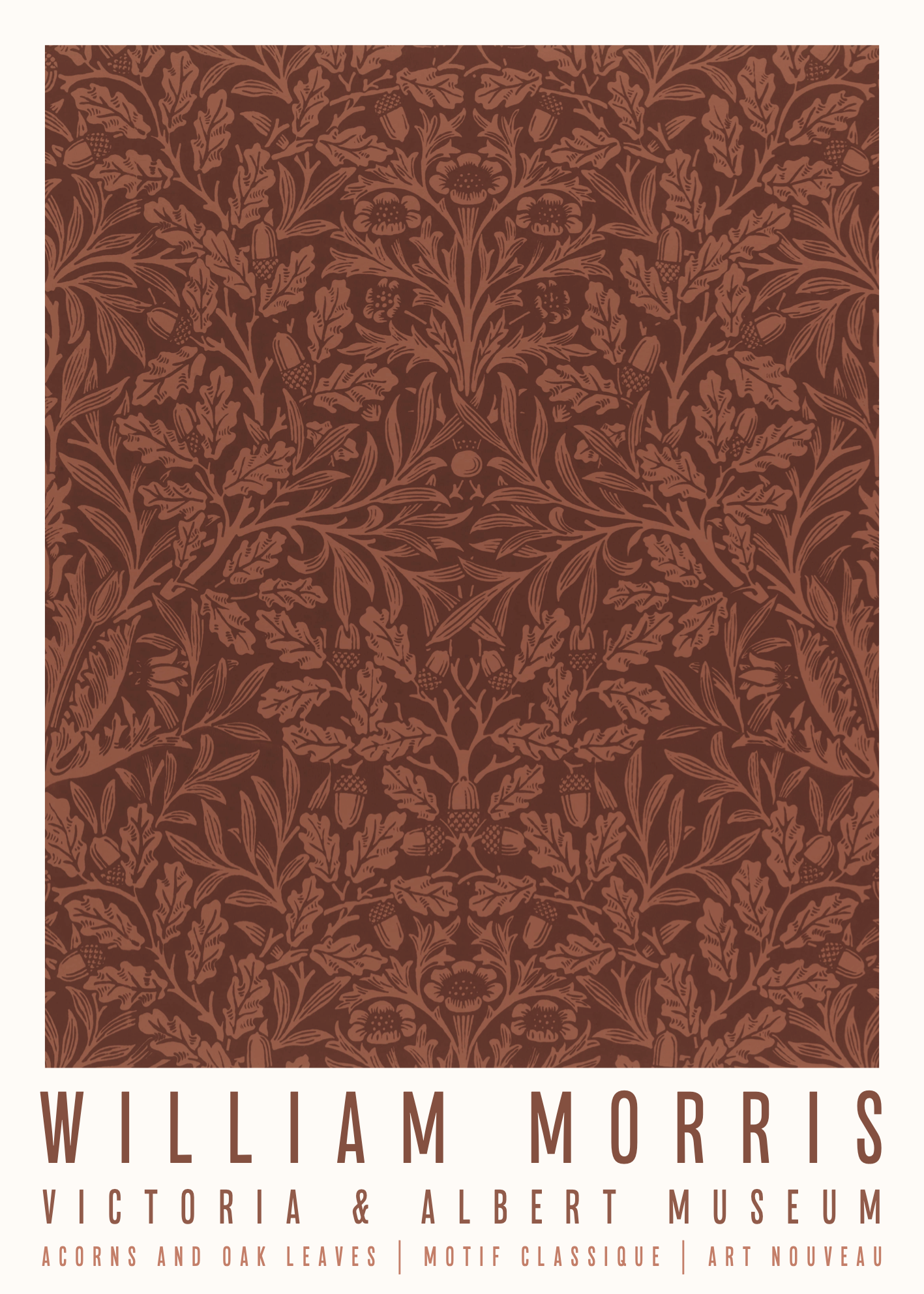 William Morris Acorns and Oak Leaves Poster | Meşe ve Palamut Desenli Sanat Baskısı