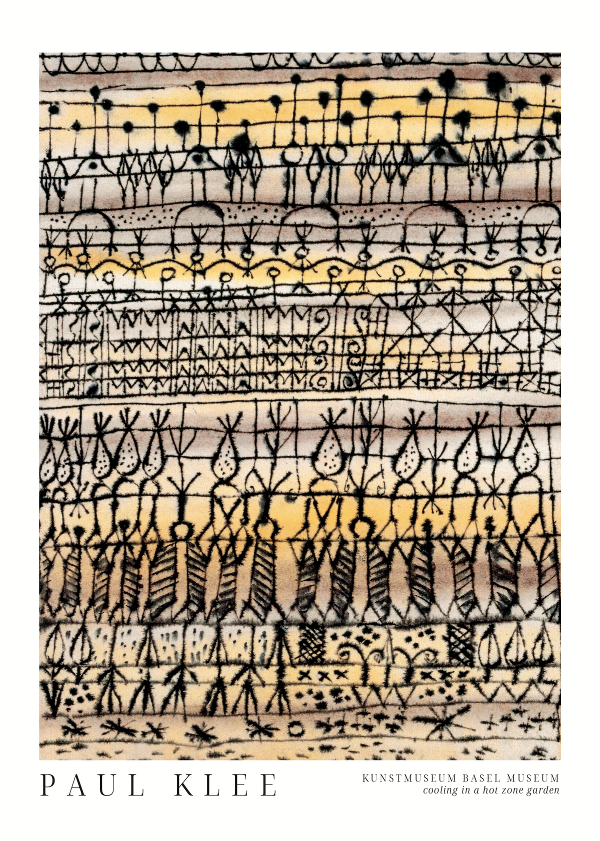 Paul Klee Cooling in a Hot Zone Garden Poster Baskı