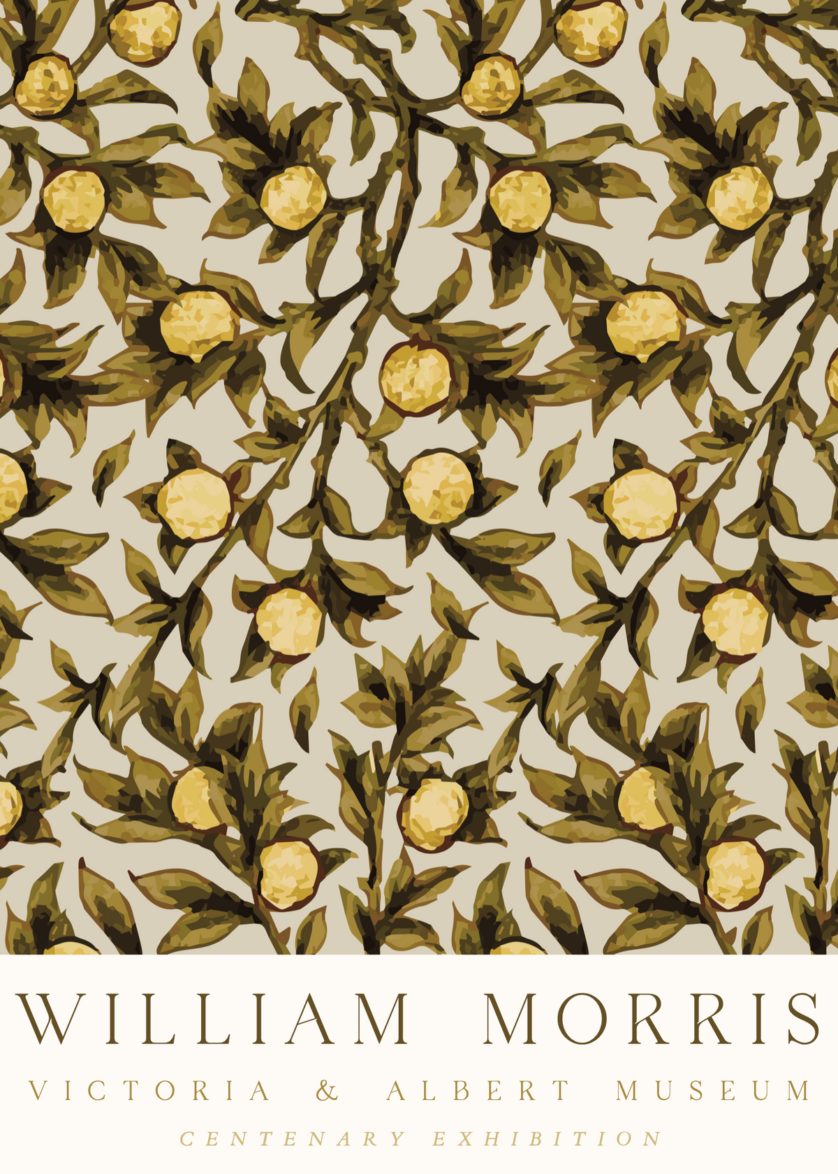 William Morris Centenary Lemon Branches Poster Baskı