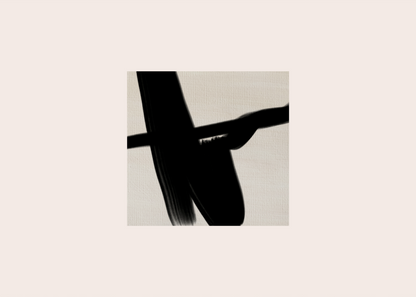 Fırça Darbesi No.1 – Minimal Siyah Soyut Poster Baskı