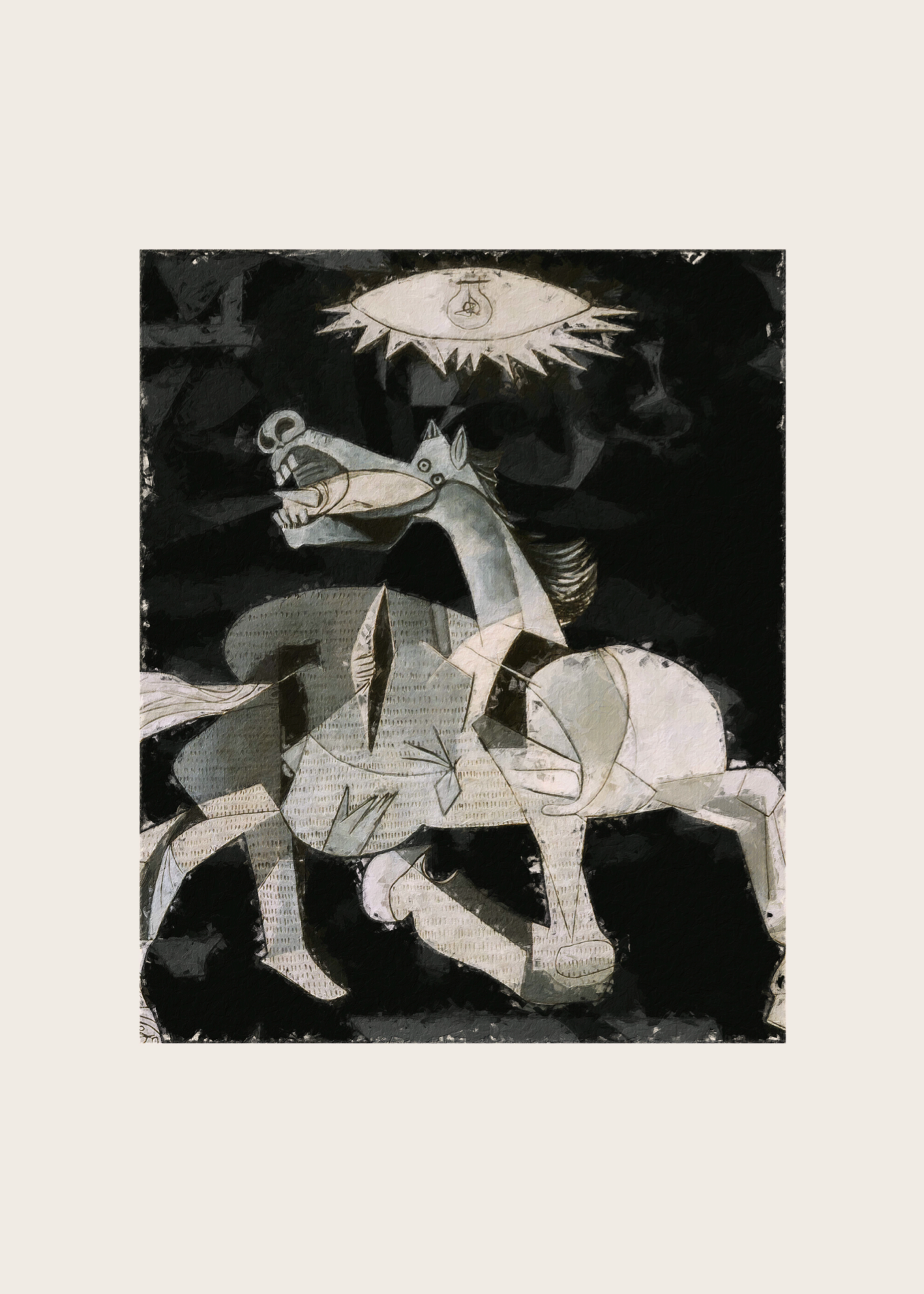 Guernica At Detayı – Pablo Picasso Poster Baskı