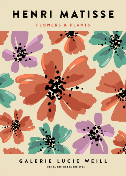 Henri Matisse Flowers & Plants Poster Baskı