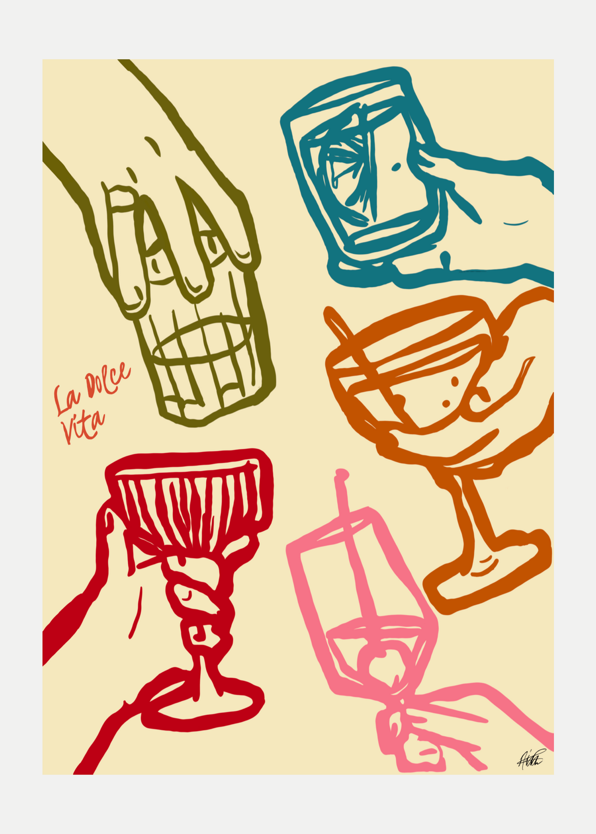 Cheers to the Good Life Poster Baskı