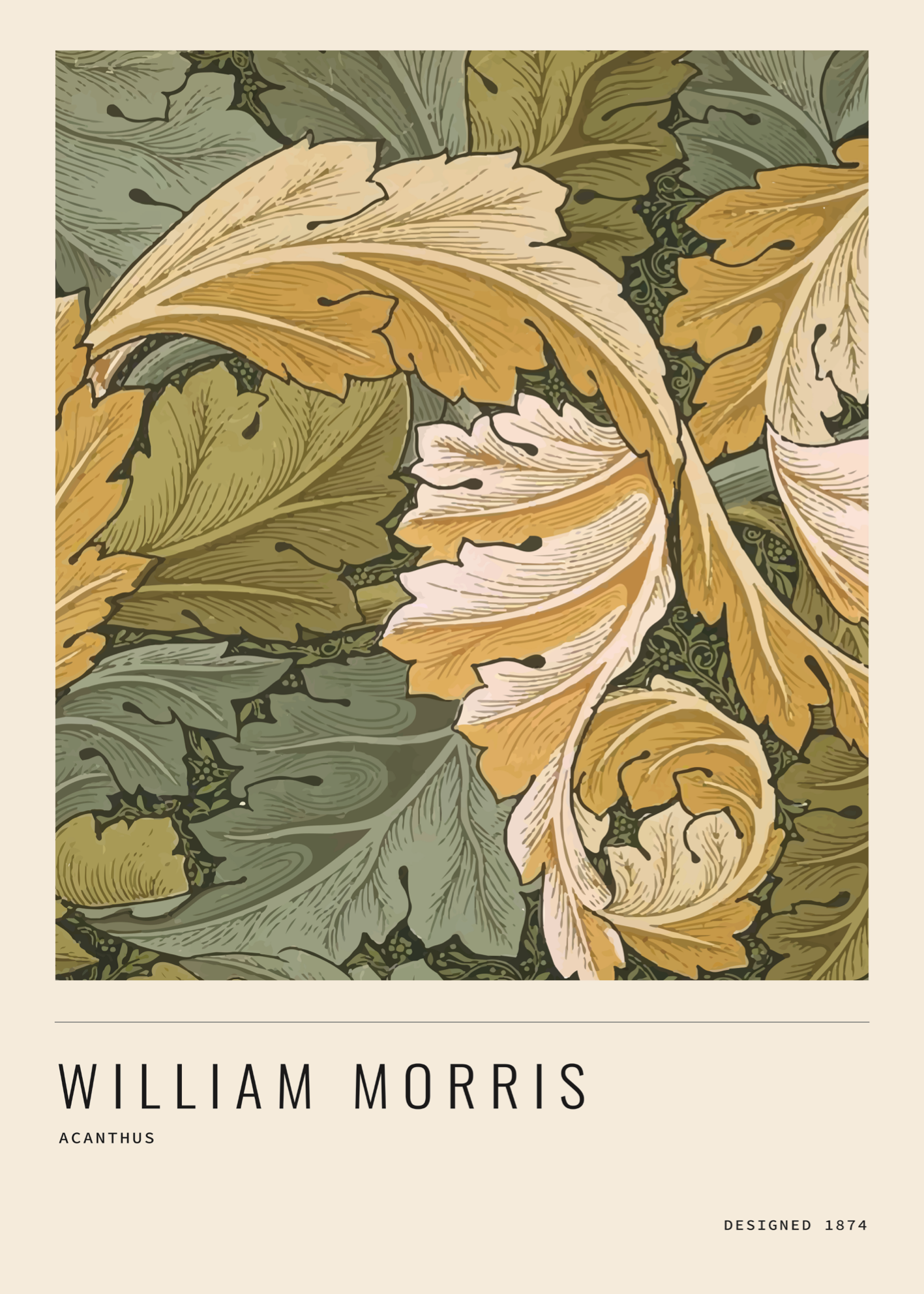 Acanthus – William Morris Poster Baskı