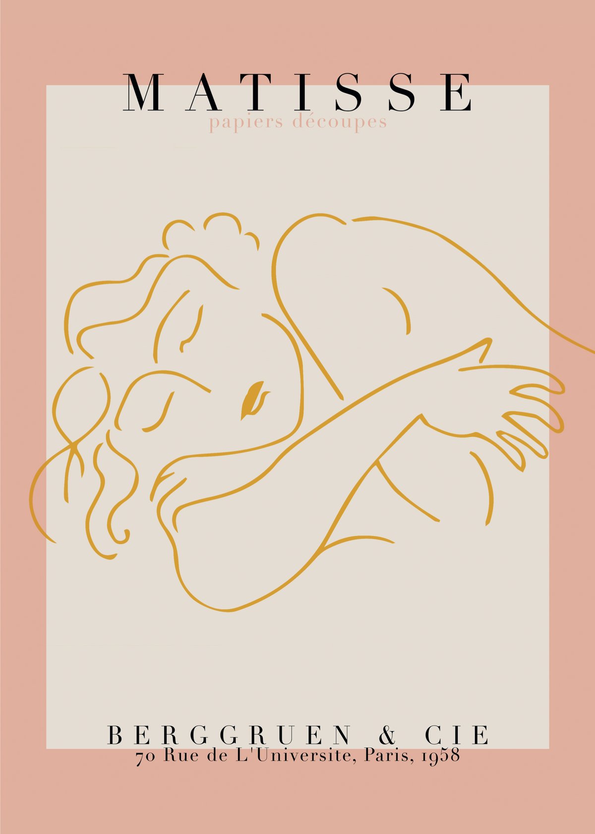 Matisse Düşünce – Pembe Minimal Poster Baskı
