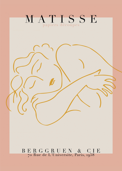 Matisse Düşünce – Pembe Minimal Poster Baskı