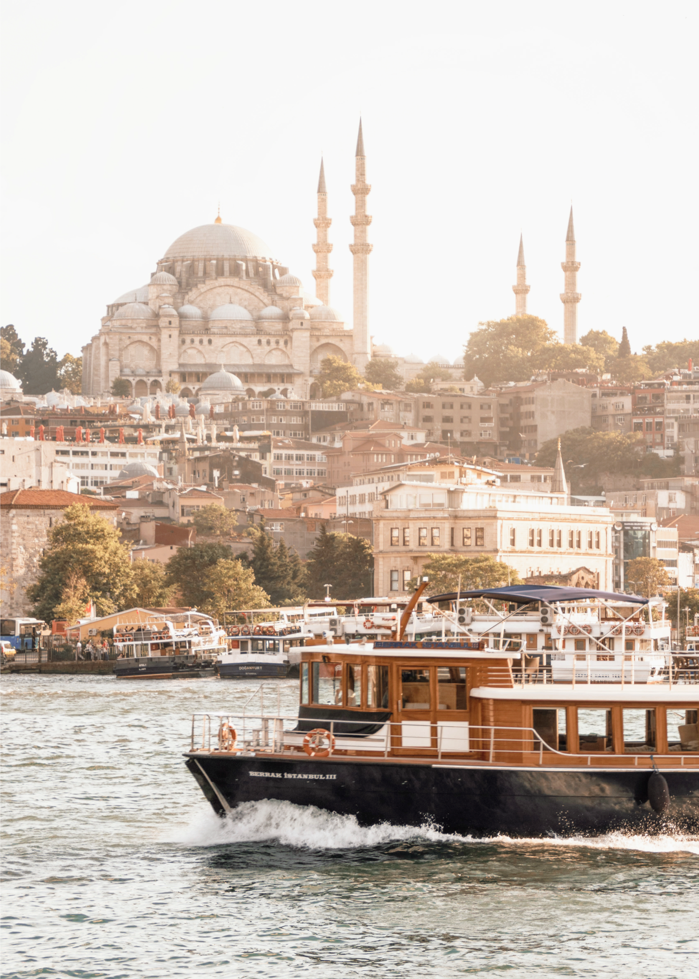 İstanbul Boğazı ve Süleymaniye Camii Poster Baskı