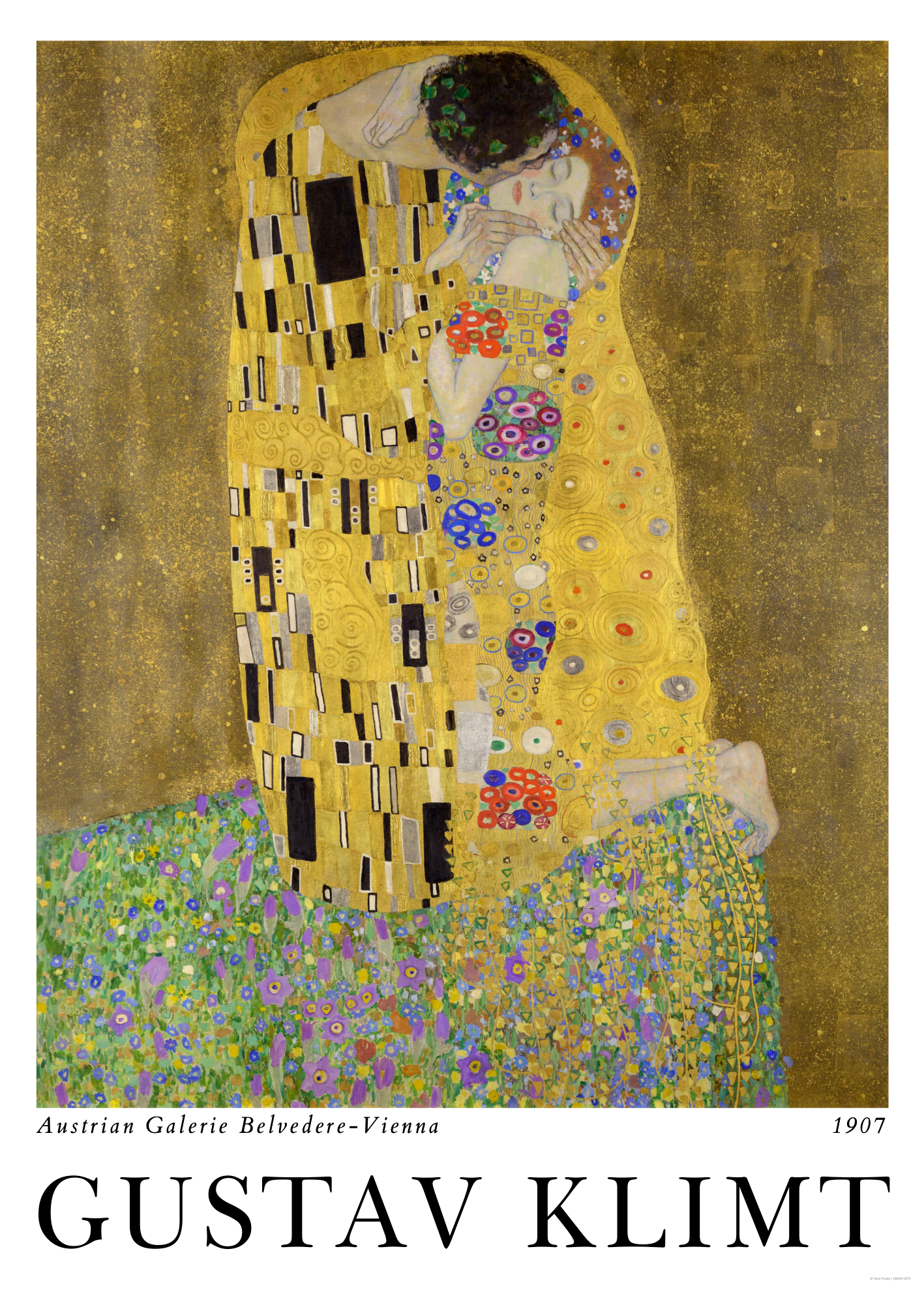 Gustav Klimt “The Kiss” Poster – Altın Dönem Baskı