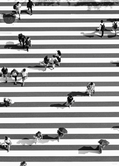 Yaya Geçidi Siyah Beyaz Modern Fotoğraf Poster Baskı