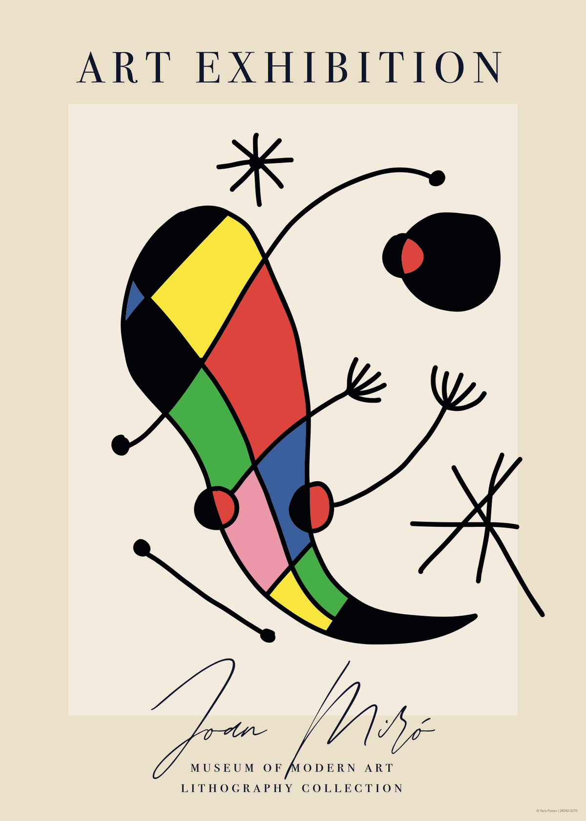 Joan Miró Litografi Koleksiyonu – Renkli Hayal Poster Baskı