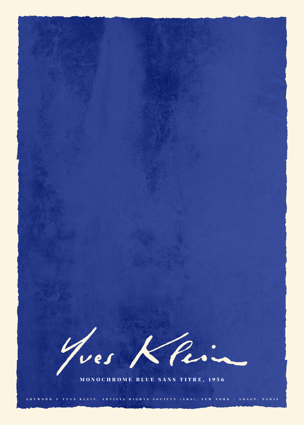 Monochrome Blue Silence – Yves Klein Poster Baskı