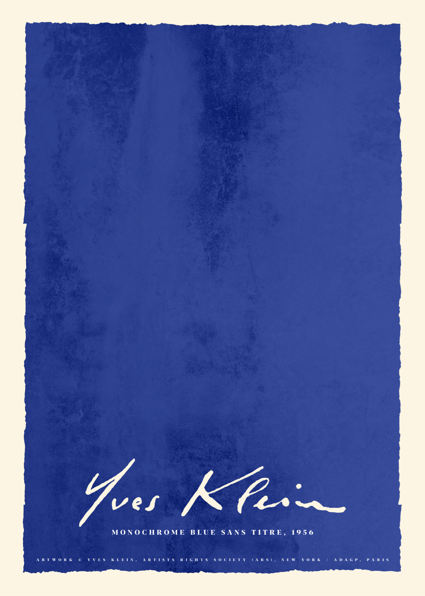 Monochrome Blue Silence – Yves Klein Poster Baskı