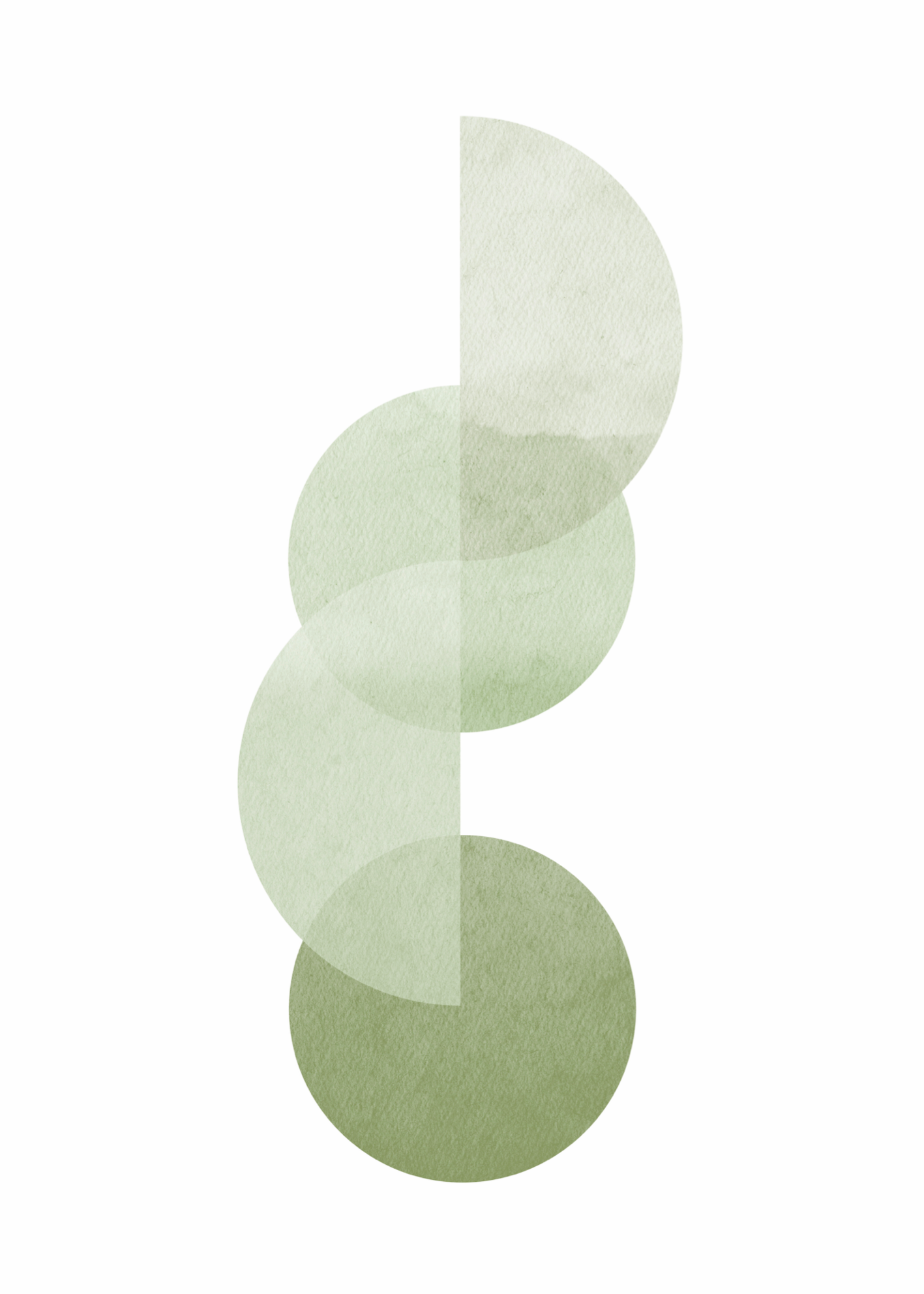 Soft Echoes – Yarım Daire Katmanlı Minimal Poster