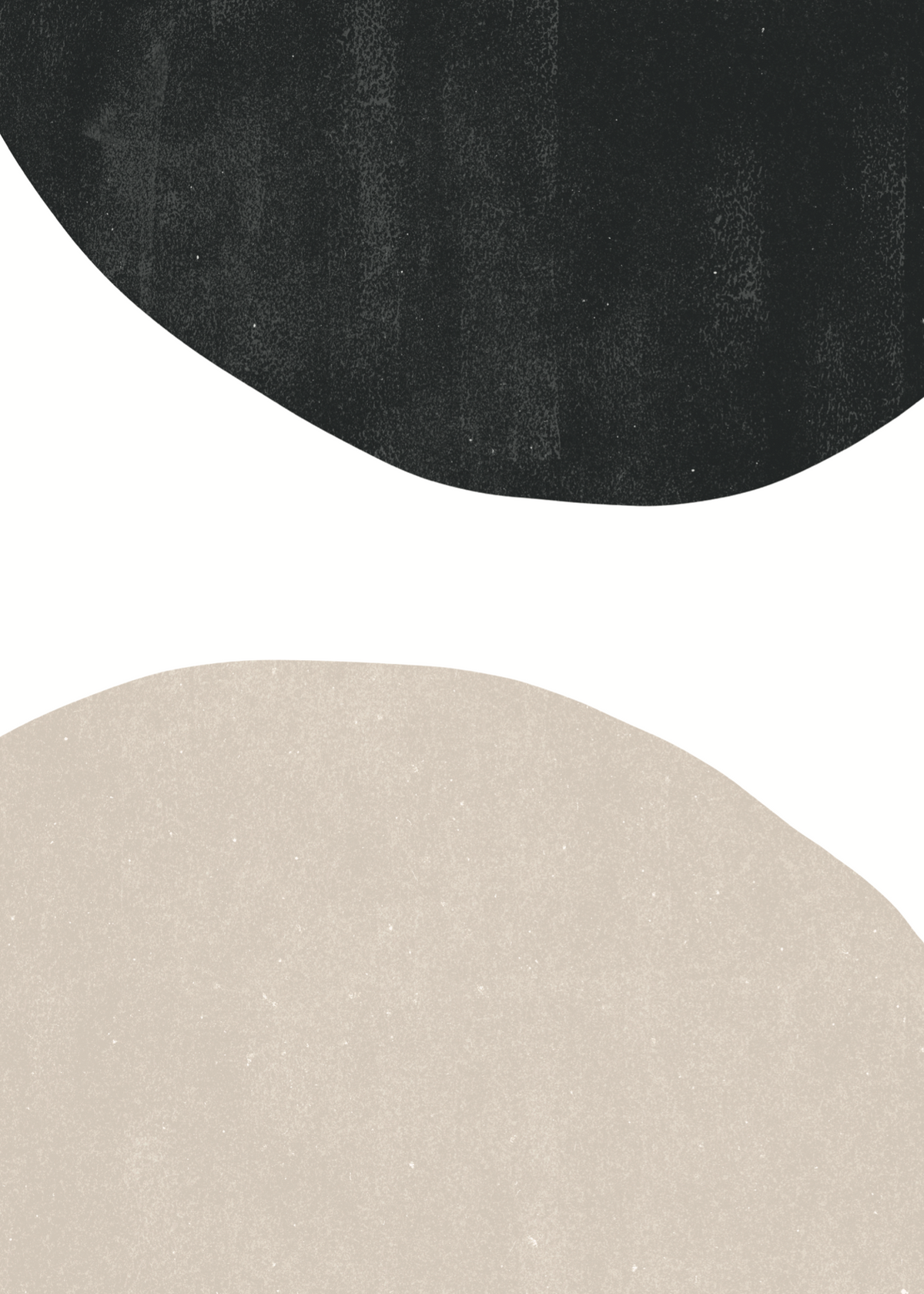 Sand & Charcoal – Organik Formlu Minimal Poster