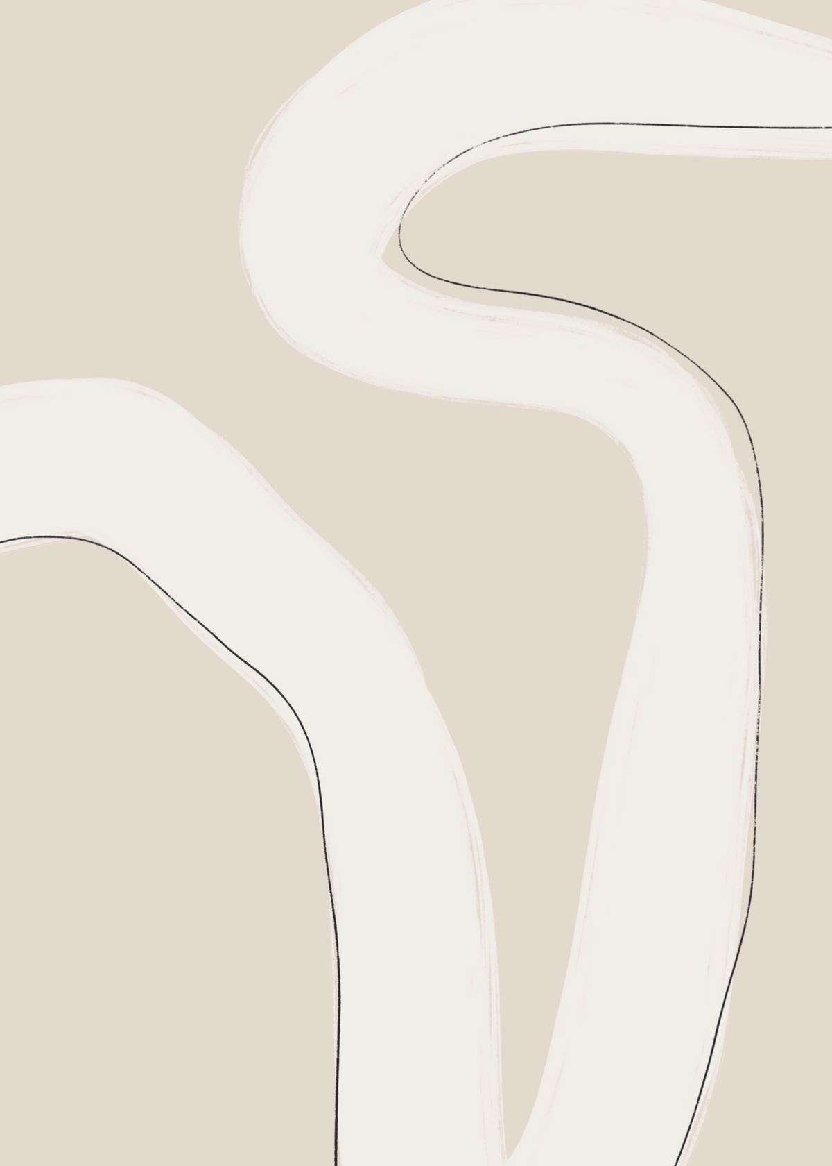 Abstract Flow – Minimalist Soyut Çizgi Poster Baskı