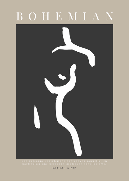 Bohemian Lines Poster Baskı