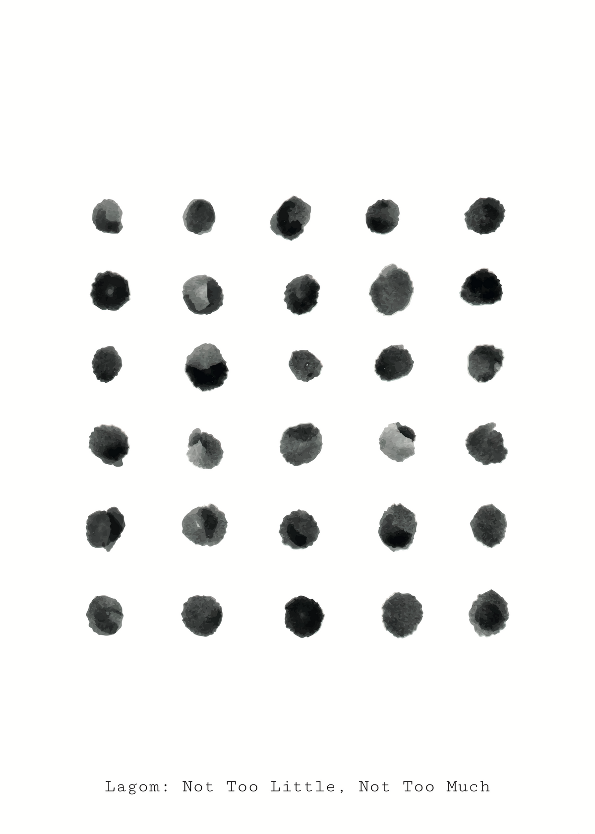 “Lagom Dengesi” Minimalist Poster Baskı