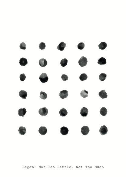 “Lagom Dengesi” Minimalist Poster Baskı