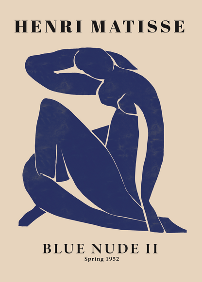 Henri Matisse Blue Nude II Poster Baskı – Modern Soyut Figür 1952