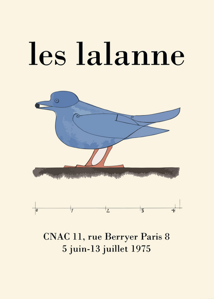 Les Lalanne – Mavi Kuş İllüstrasyonlu Poster (1975 Paris Sergisi)