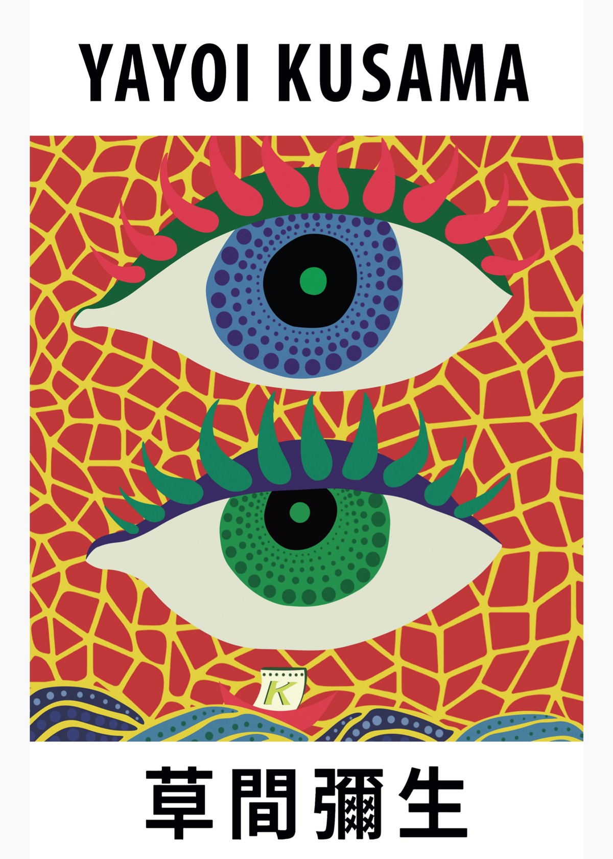 Yayoi Kusama Gözler Poster Baskı – Renkli Modern Sanat