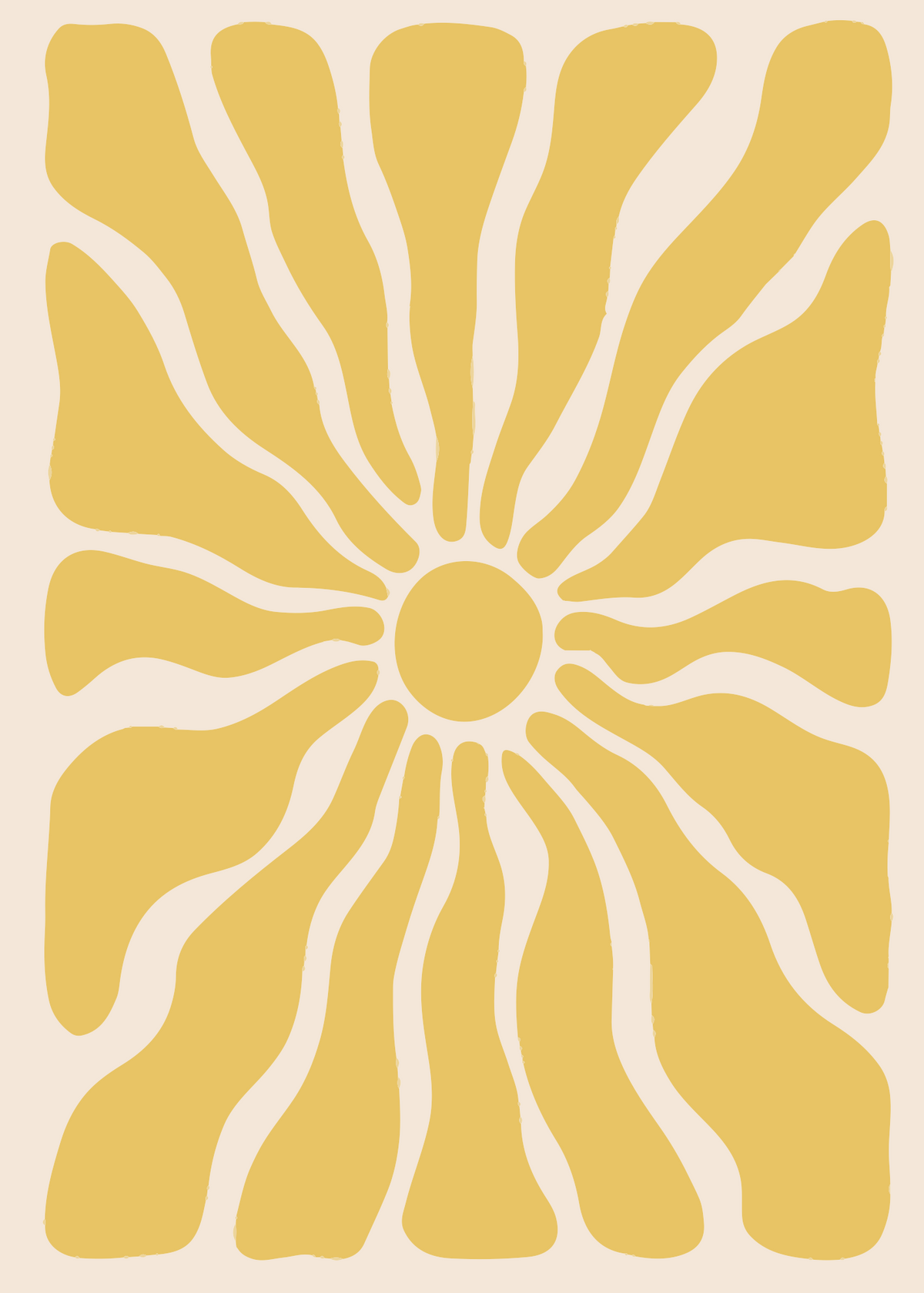 Sarı Güneş Soyut Poster Baskı