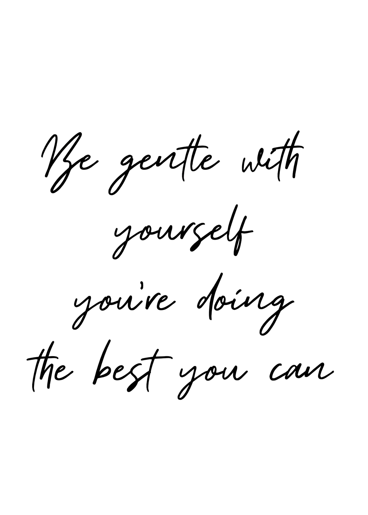 Be Gentle with Yourself Poster Baskı