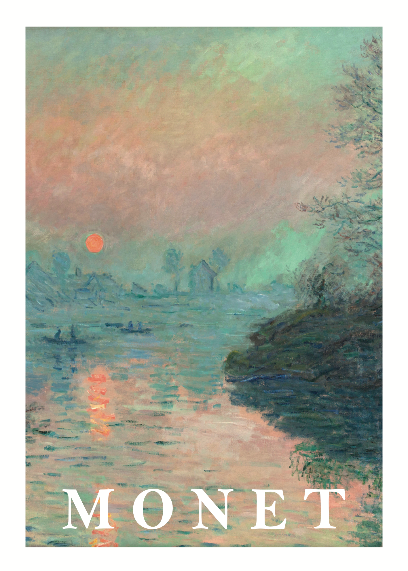 Monet Gün Doğumu Manzarası Poster Baskı