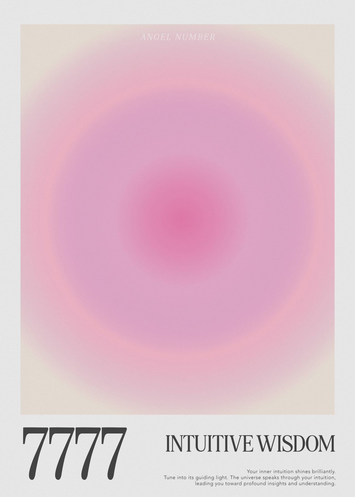 7777 Sezgisel Bilgelik Poster Baskısı – Minimal Aura Tasarım