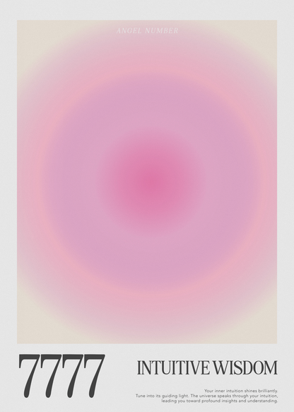 7777 Sezgisel Bilgelik Poster Baskısı – Minimal Aura Tasarım