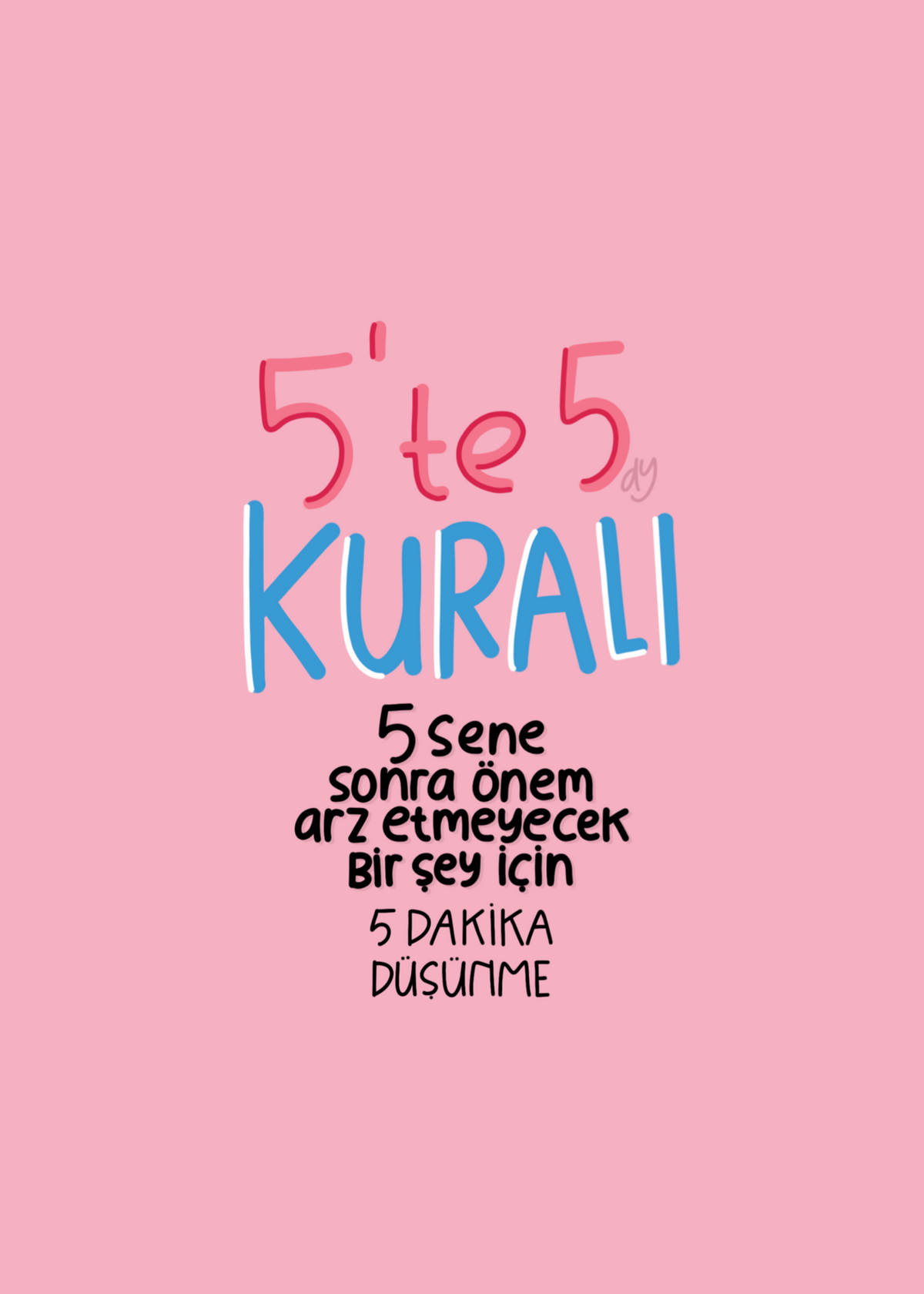 5’te 5 Kuralı Poster Baskı