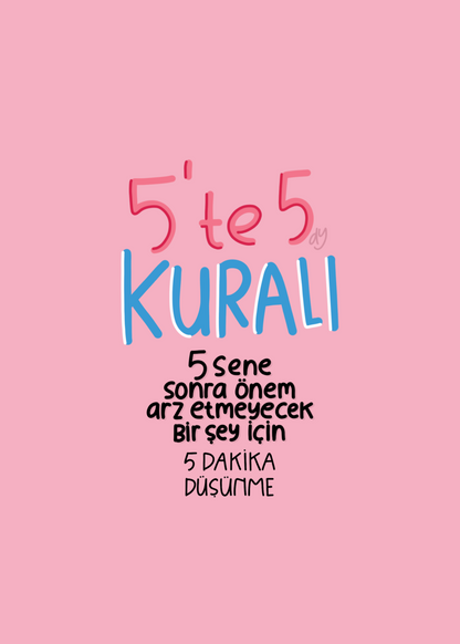 5’te 5 Kuralı Poster Baskı