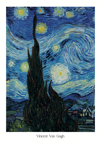 Van Gogh Yıldızlı Gece Poster Baskı