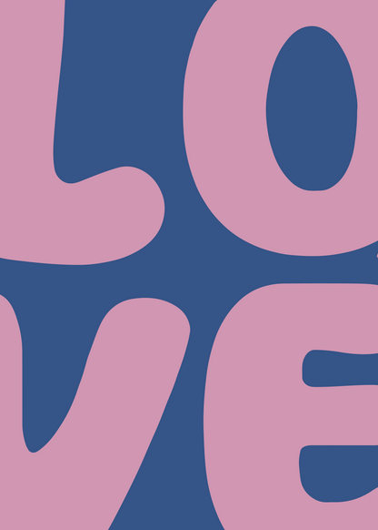 Grafik Tipografi Love Duvar Posteri Baskı