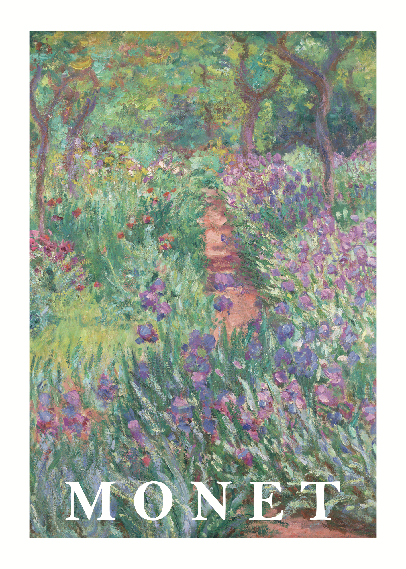 Claude Monet Garden Walk Poster Baskı – Empresyonist Bahçe Sanatı