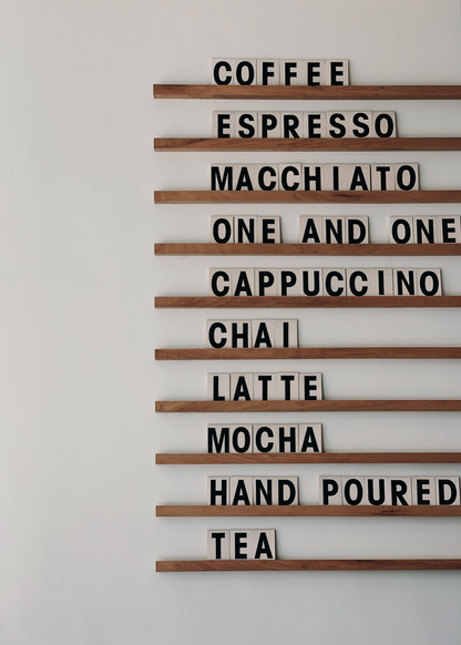 Coffee Board Menü Poster Baskı